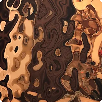 Фасад из нержавеющей стали "Водная рябь", цвет розовое золото