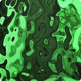 Фасад из нержавеющей стали "Водная рябь", цвет зеленый на заказ Фасад из нержавеющей стали "Водная рябь", цвет зеленый