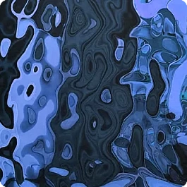 Фасад из нержавеющей стали "Водная рябь", цвет синий на заказ Фасад из нержавеющей стали "Водная рябь", цвет синий