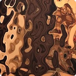 Фасад из нержавеющей стали "Водная рябь", цвет розовое золото на заказ Фасад из нержавеющей стали "Водная рябь", цвет розовое золото